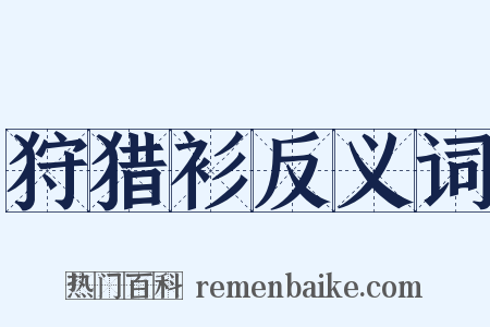 狩猎衫反义词是什么意思的图片